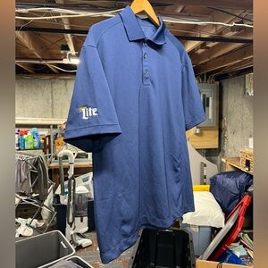 Nike Miller Lite Polo Shirt - Large Blue